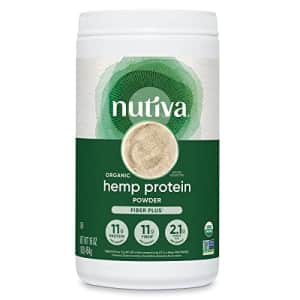 Nutiva USDA Organic Cold-Pressed Raw Hemp Seed Plant Protein with Hi-Fiber and Essential Amino for $35