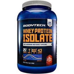 BodyTech Whey Protein Isolate Powder with 25 Grams of Protein per Serving BCAA's Ideal for for $65