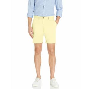 Tommy Hilfiger Men's Casual 7" Stretch Chino Shorts, Wax Yellow, 29 for $34
