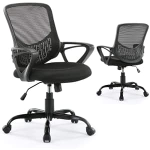 EDX Office Chair, Ergonomic Home Desk Chair Mid Back Mesh Chair Rolling Swivel Computer Chair with for $50