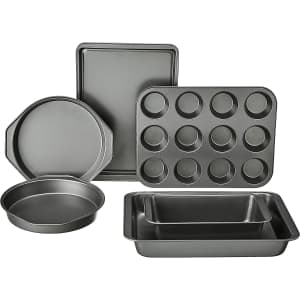 Amazon Basics 6-Piece Nonstick Carbon Steel Oven Bakeware Baking Set for $42