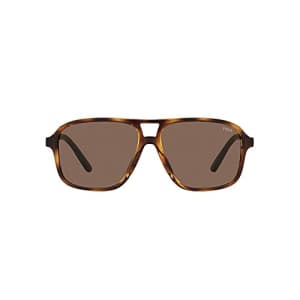 Polo Ralph Lauren Men's PH4177U Universal Fit Rectangular Sunglasses, Shiny Havana/Brown, 58 mm for $109