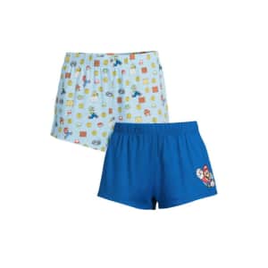 Nintendo Super Mario Women's Boxer Shorts 2-Pack for $6