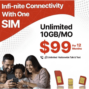 Infimobile 10GB Unlimited Talk & Text: Just $99/Year Infimobile 10GB Unlimited Talk & Text: Just $99/Year