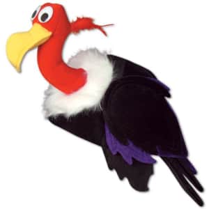 Beistle Unisex Plush Black Vulture Bird Hat Animal Party Supplies, Halloween Costume Dress Up for $32