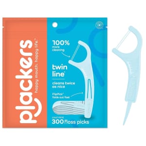 Plackers Twin-Line Dental Flossers 300-Pack for $5.86 via Sub & Save