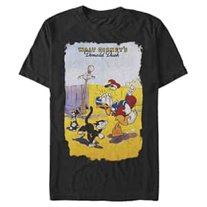 Disney Big & Tall Classic Mickey Unlucky Duck Men's Tops Short Sleeve Tee Shirt, Black, 3X-Large for $12