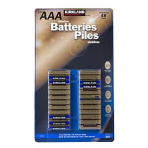 Kirkland Kikland Signature Alkaline batteries - 48pk 7 Year Shelf life Best By 2016 for $33