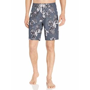 Amazon Brand - Goodthreads Men's 9" Inseam Swim Boardshort, Navy Large Floral, 28 for $8