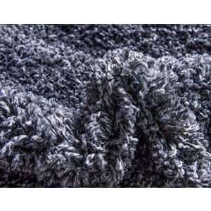 Unique Loom Davos Shag Collection Contemporary Soft Cozy Solid Shag Peppercorn Area Rug (3' 3 x 5' for $49
