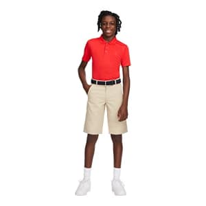 IZOD Boys' Performance Golf Swingflex Stretch Straight Fit Shorts, White Pepper for $16