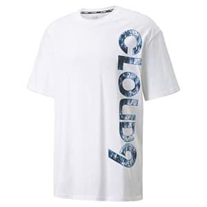 PUMA Men's Standard Cloud9 Big Logo T-Shirt, White, Medium for $17
