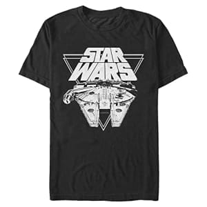 Star Wars Last Jedi Falcon_Strike Men's Tops Short Sleeve Tee Shirt, Black, 3X-Large Big for $13