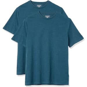 Amazon Elements Amazon Essentials Men's Crewneck T-Shirt 2-Pack for $9