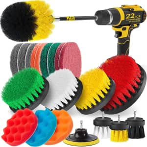 Holikme 22-Piece Drill Brush Attachments Set for $15