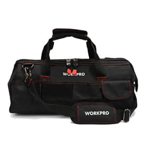 WORKPRO Close Top Storage Tool Bag, 18", Black/Red, W081023A,Black&Red for $48