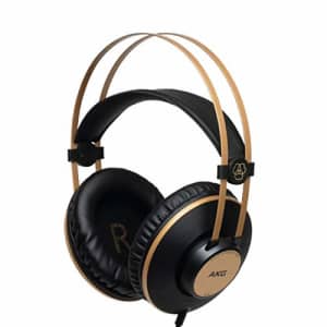 AKG Pro Audio K92 Over-Ear, Closed-Back, Studio Headphones, Matte Black and Gold for $55