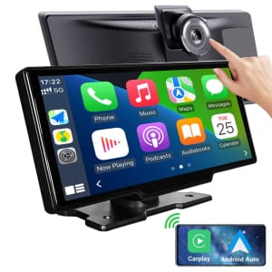 9.3" Portable Car Radio w/ 4K Dashcam for $120