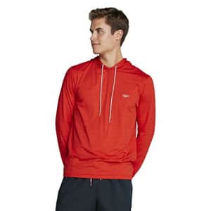 Speedo Men's Uv Swim Shirt Hooded Long Sleeve Rashguard for $40