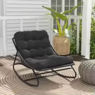 Outdoor Padded Rocking Chair: $85.30