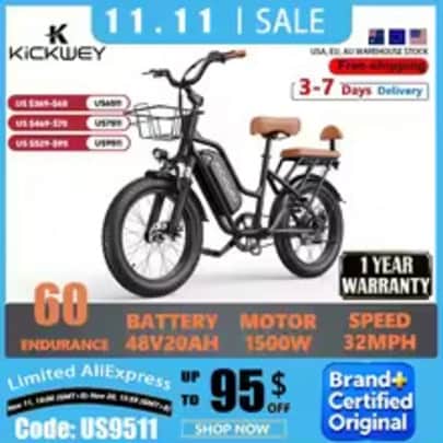 Kickwey 20'' 1500W Electric Bike: $406.46