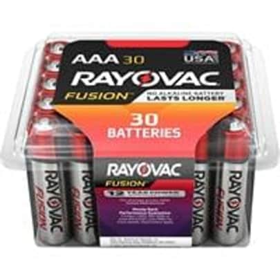 Rayovac Fusion Alkaline AAA Batteries - AAA - Alkaline - 30 / Pack for $18 Rayovac Fusion Alkaline AAA Batteries - AAA - Alkaline - 30 / Pack for $18