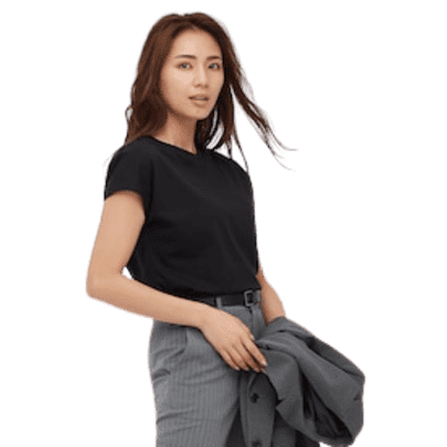 Uniqlo Women's Smooth Cotton French Sleeve T-Shirt for $10