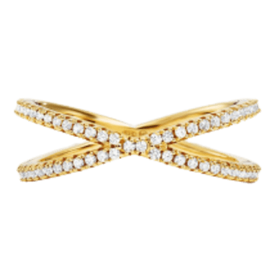 Michael Kors Precious Metal-Plated Pave Nesting Ring for $29