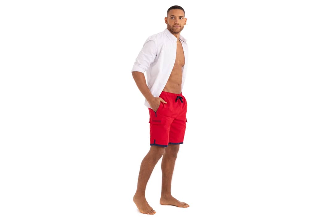 U.S. Polo Assn. Men's UPF 50+ Cargo Swim Trunks: $7.65
