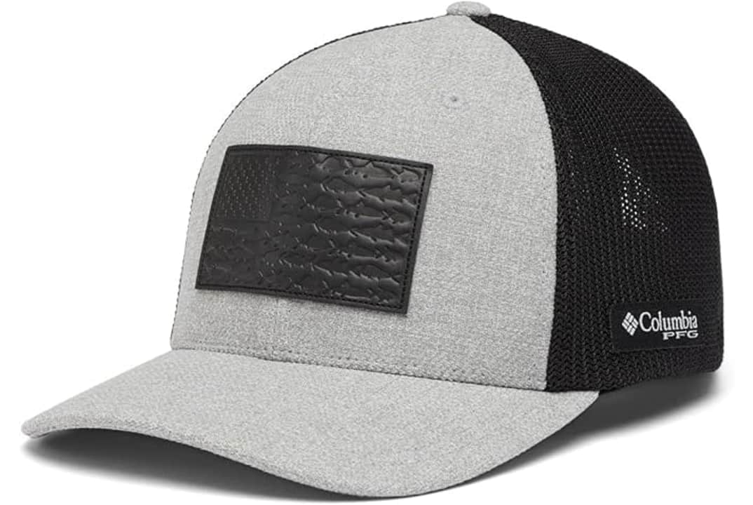 Columbia Men's PFG Leather Fish Flag Mesh Ball Cap: $18