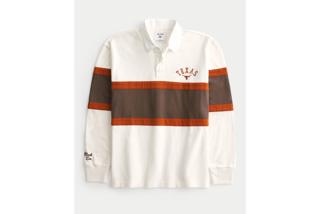 Hollister Men's Heavyweight University of Texas Rugby Polo Shirt: $15