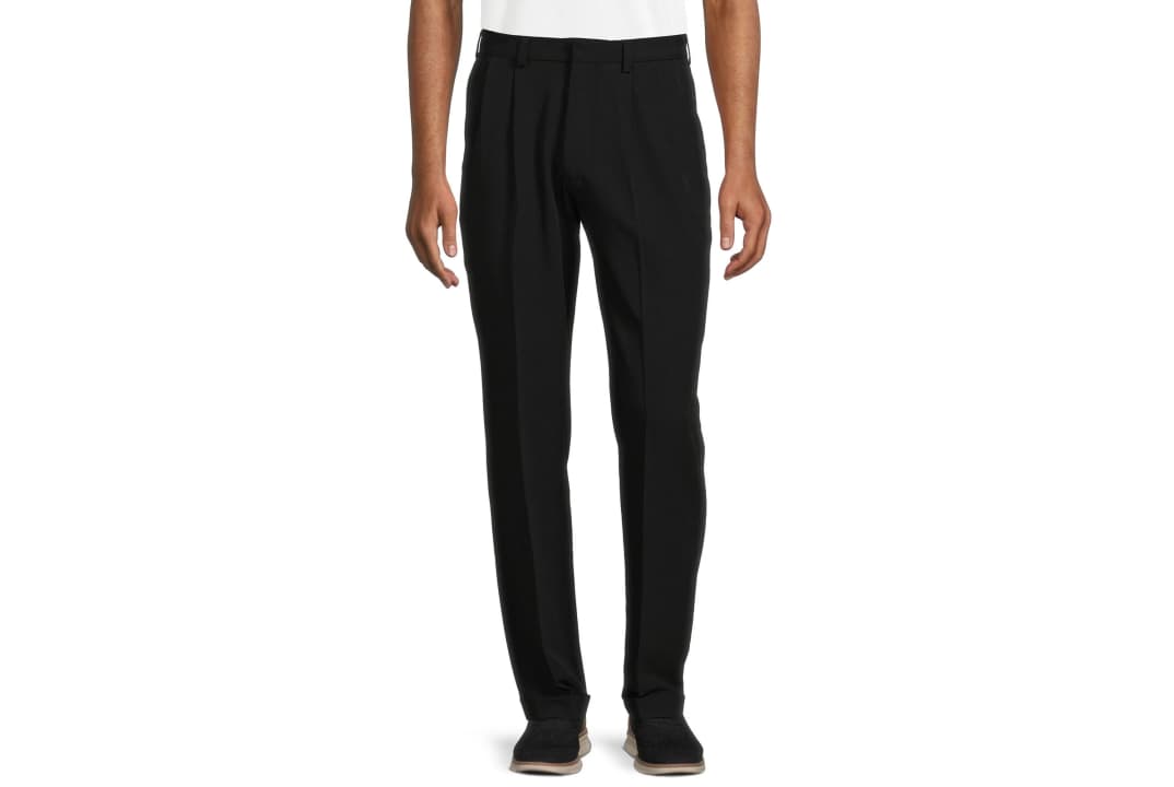 George Men's Stretch Pleated Cuffed Suit Pants: $9.45