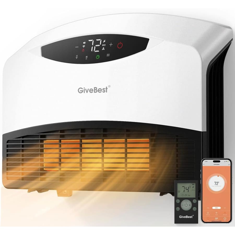 GiveBest Smart Electric Wall Heater w/ WiFi and Remote: $90.24 GiveBest Smart Electric Wall Heater w/ WiFi and Remote: $90.24