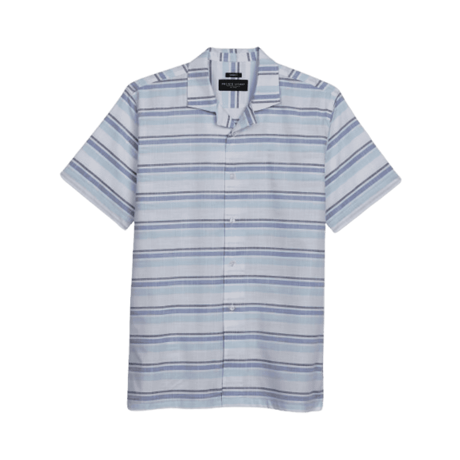 Pronto Uomo Men's Big & Tall Modern Fit 100% Cotton Camp Shirt: $9.99