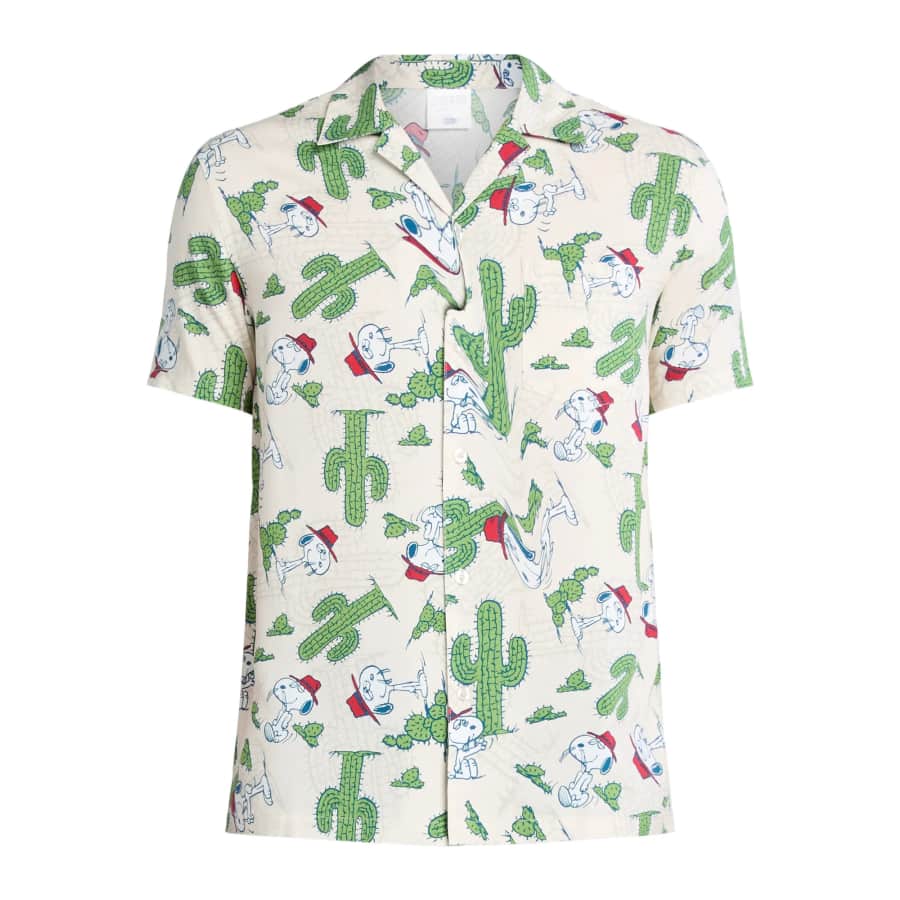 Peanuts Men's Spike Snoopy Desert Hawaiian Shirt: $13.28