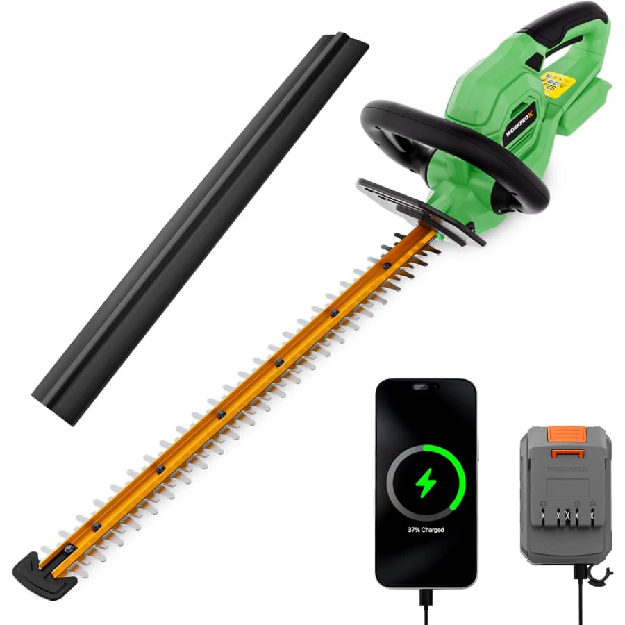 WorkPro 20V Cordless Hedge Trimmer: $55.99