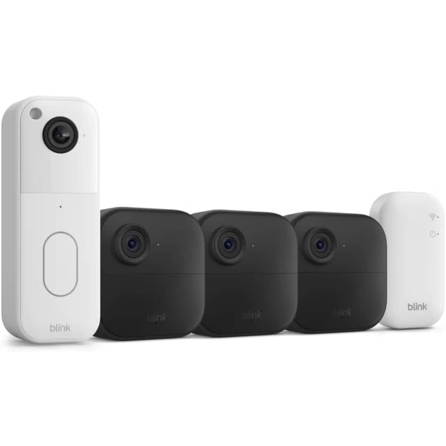 Blink Video Doorbell + Outdoor 4 Wireless Camera 3-Pack + Module: $95 Blink Video Doorbell + Outdoor 4 Wireless Camera 3-Pack + Module: $95
