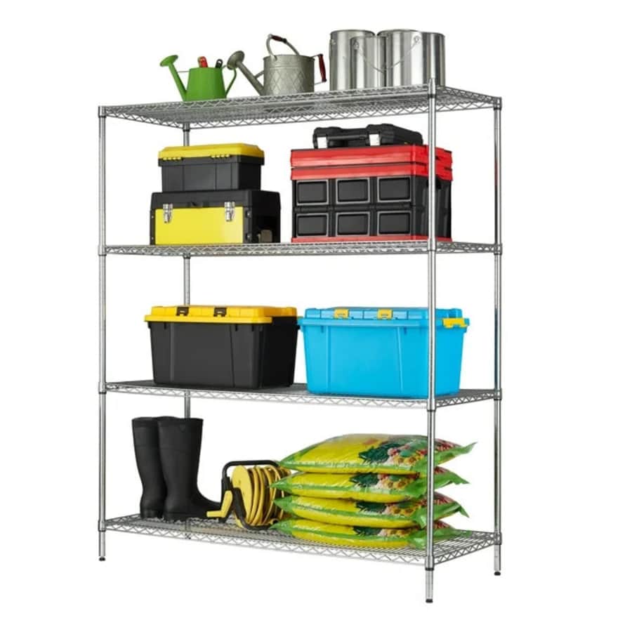 Hyper Tough 4-Tier Chrome Wire Shelf: $129