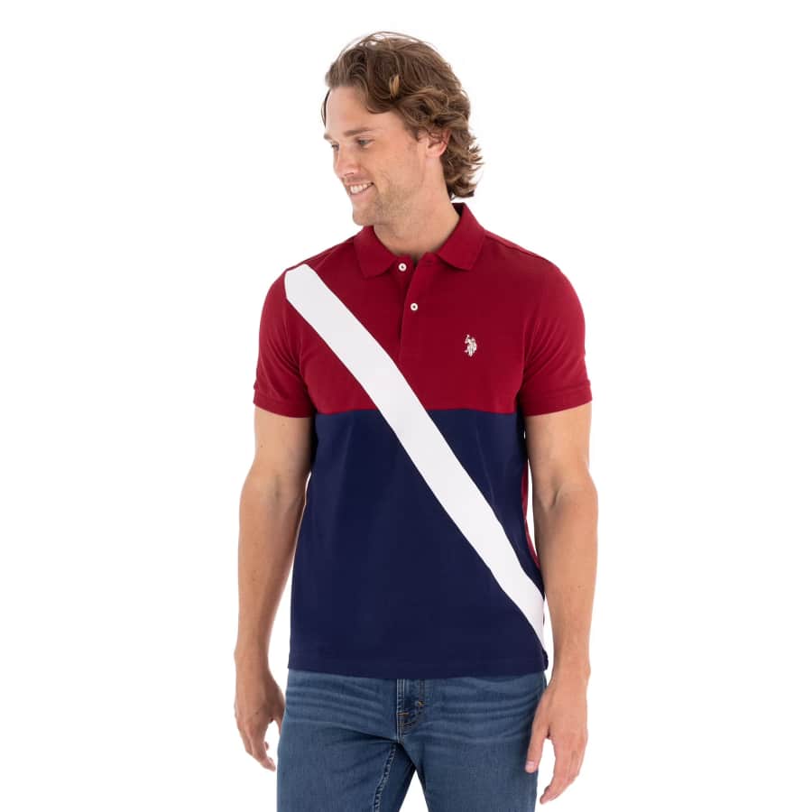 U.S. Polo Assn. Men's Color Block Pique Polo Shirt: $8.93 U.S. Polo Assn. Men's Color Block Pique Polo Shirt: $8.93