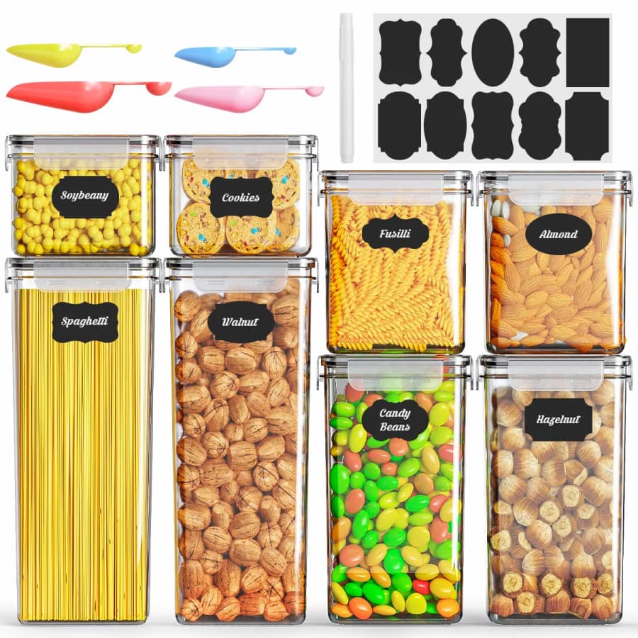 8-Piece Airtight Food Storage Container Set: $17.35