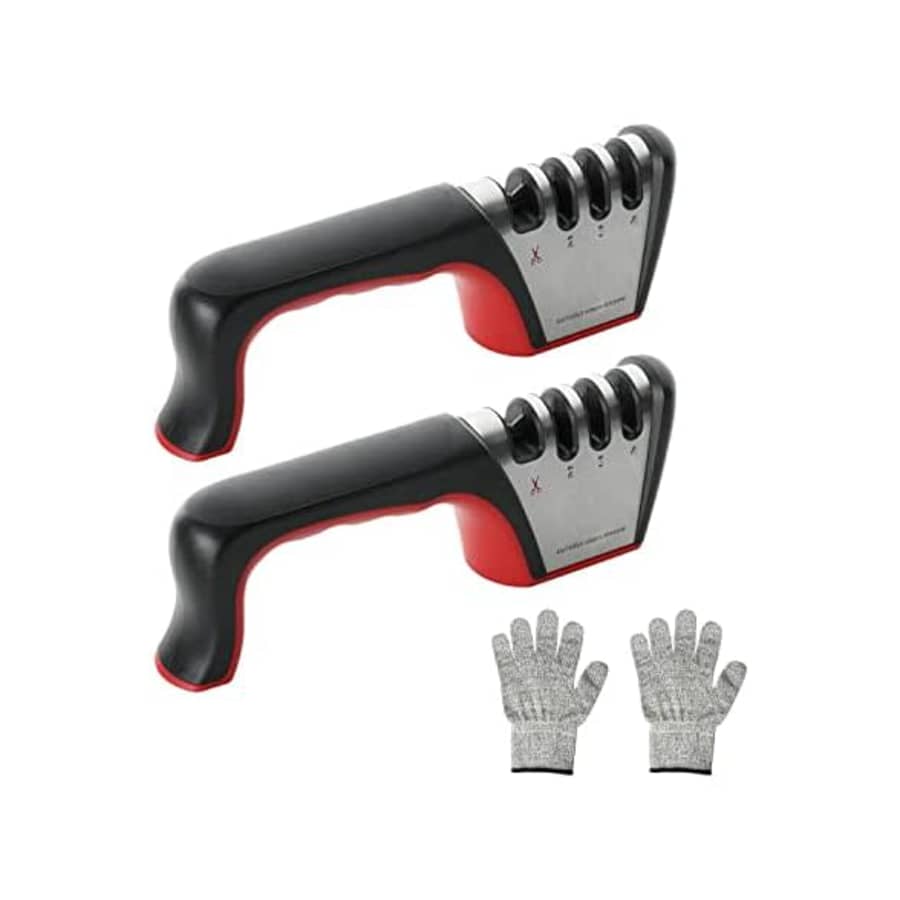 4-in-1 Kitchen Knife Sharpener w/ Gloves: $5.99 4-in-1 Kitchen Knife Sharpener w/ Gloves: $5.99