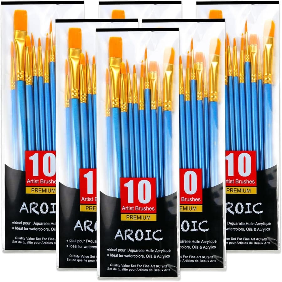 Acrylic Paint Brush Set 10-Pack: 6 for $9.59 Acrylic Paint Brush Set 10-Pack: 6 for $9.59