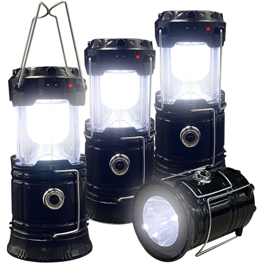 Collapsible Portable LED Camping Lantern 4-Pack: $21