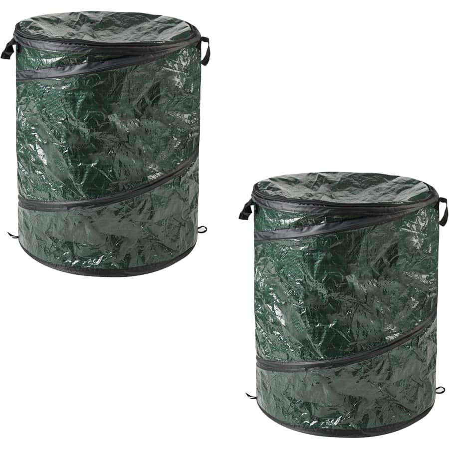 Wakeman 29.5-Gallon Pop-Up Outdoor Garbage Can 2-Pack: $21