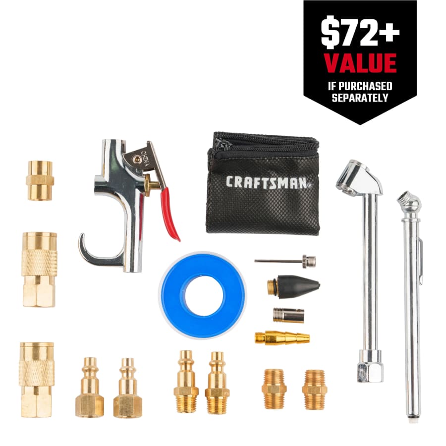 Craftsman 18-Piece Air Accessory Kit: $19