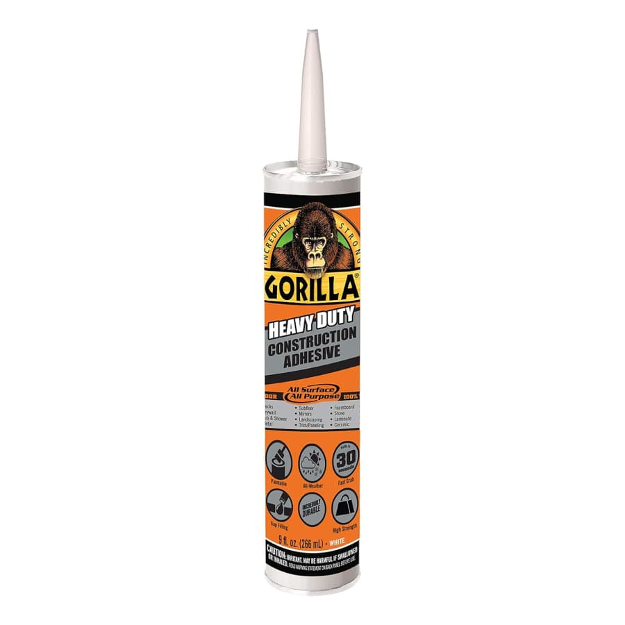 Gorilla Grip Gorilla Heavy Duty Construction Adhesive 9-oz Cartridge: $5.44