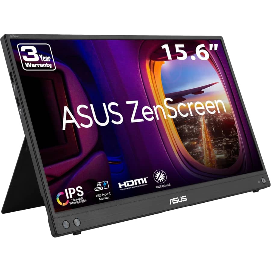 Asus ZenScreen 15.6" 1080p USB-C Portable IPS Monitor: $99