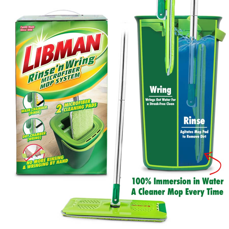 Libman Microfiber Roller Flat Mop w/ Bucket: $26