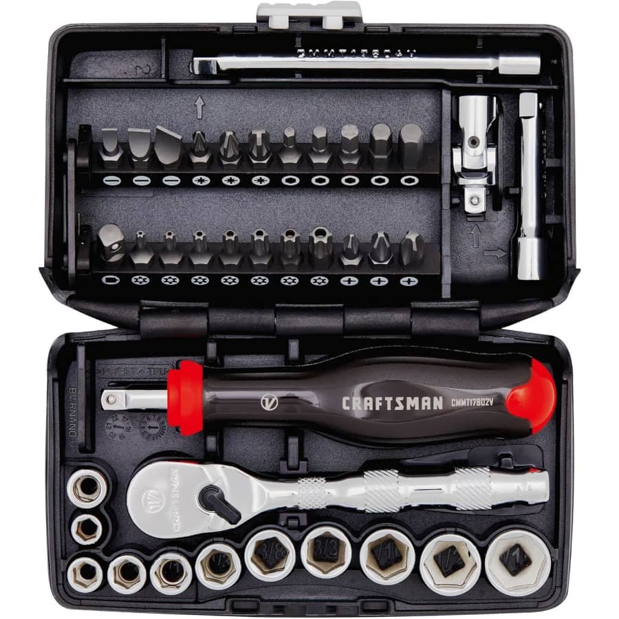 Craftsman V-Series 1/4" Drive SAE or Metric 38-Piece Shallow Socket Set: $39.98 Craftsman V-Series 1/4" Drive SAE or Metric 38-Piece Shallow Socket Set: $39.98