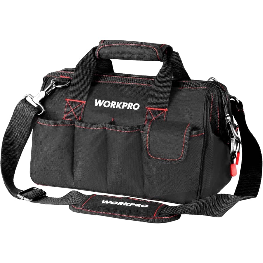 Workpro 12" Wide Mouth Storage Tool Bag: $8.95